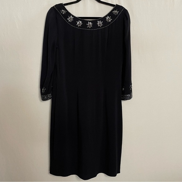 Boden Beaded Sequins Navy Evening Shift Dress NEW - Picture 8 of 13